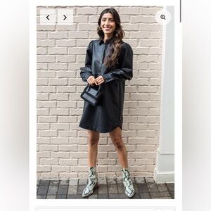 FRNCH Faux Leather Dress 36”